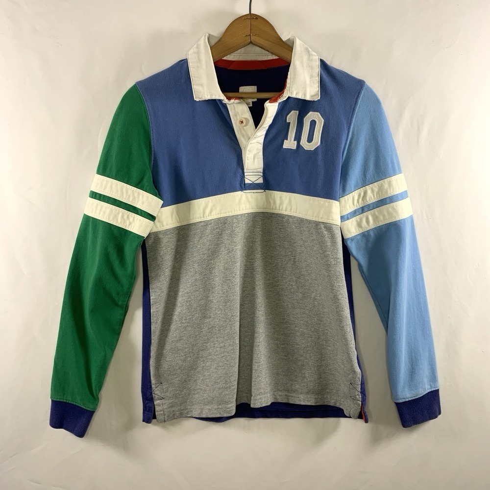 Boden Boys Long Sleeve Rugby Polo Shirt 13-14Y Collegiate Varisty Preppy